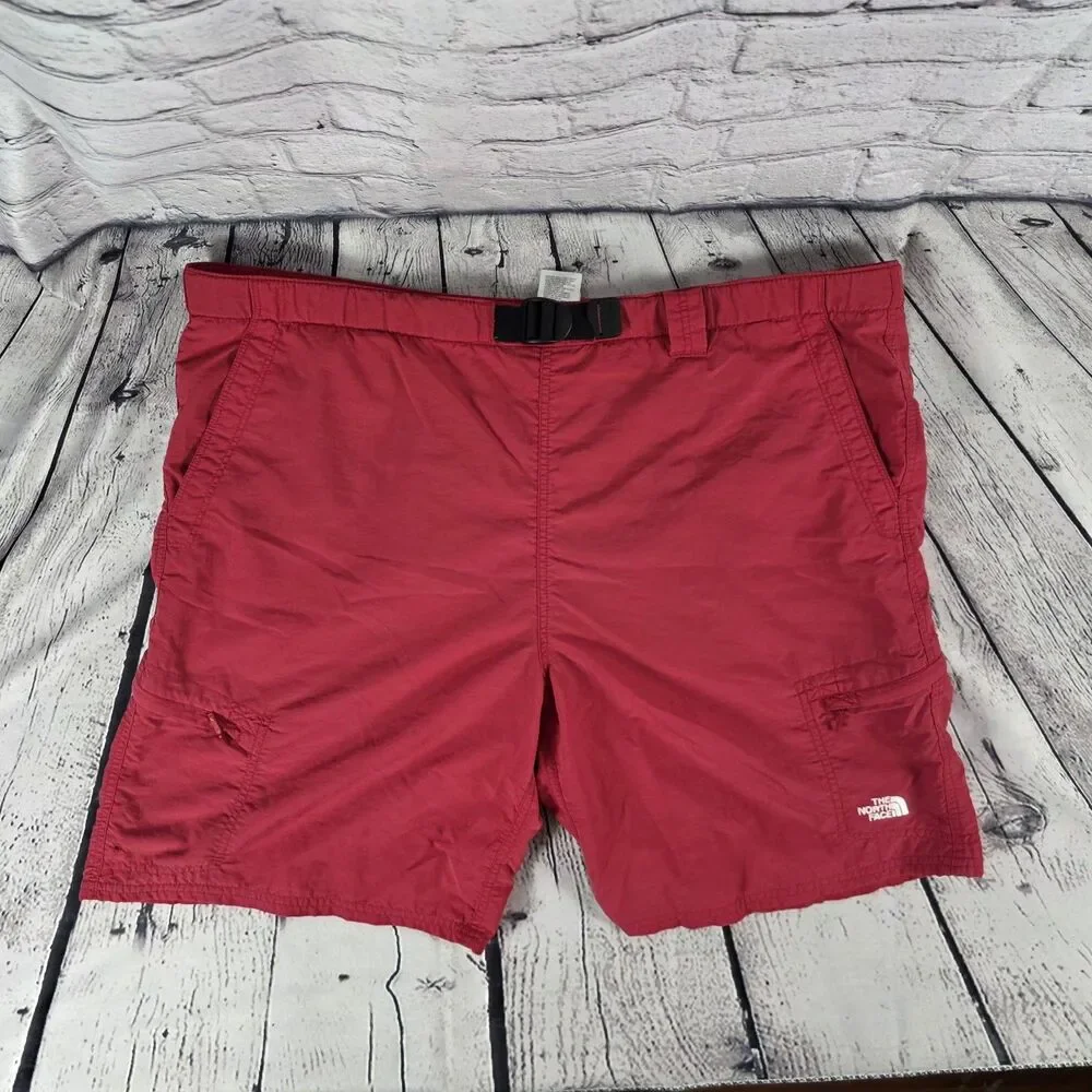 The North Face Men's Large Red Lined Nylon Shorts